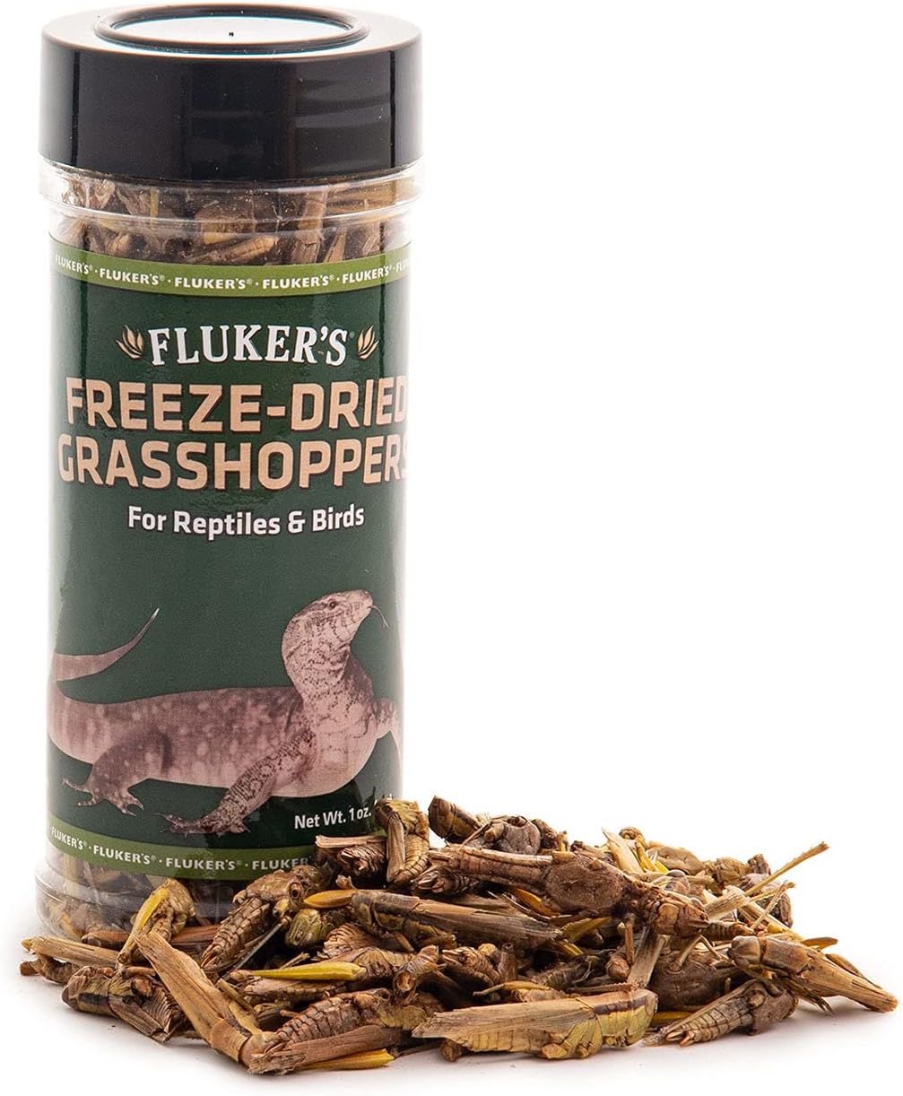 Freeze Dried Insects Dry Reptile Food Grasshoppers - 1oz Fluker's Freeze Dried Insects