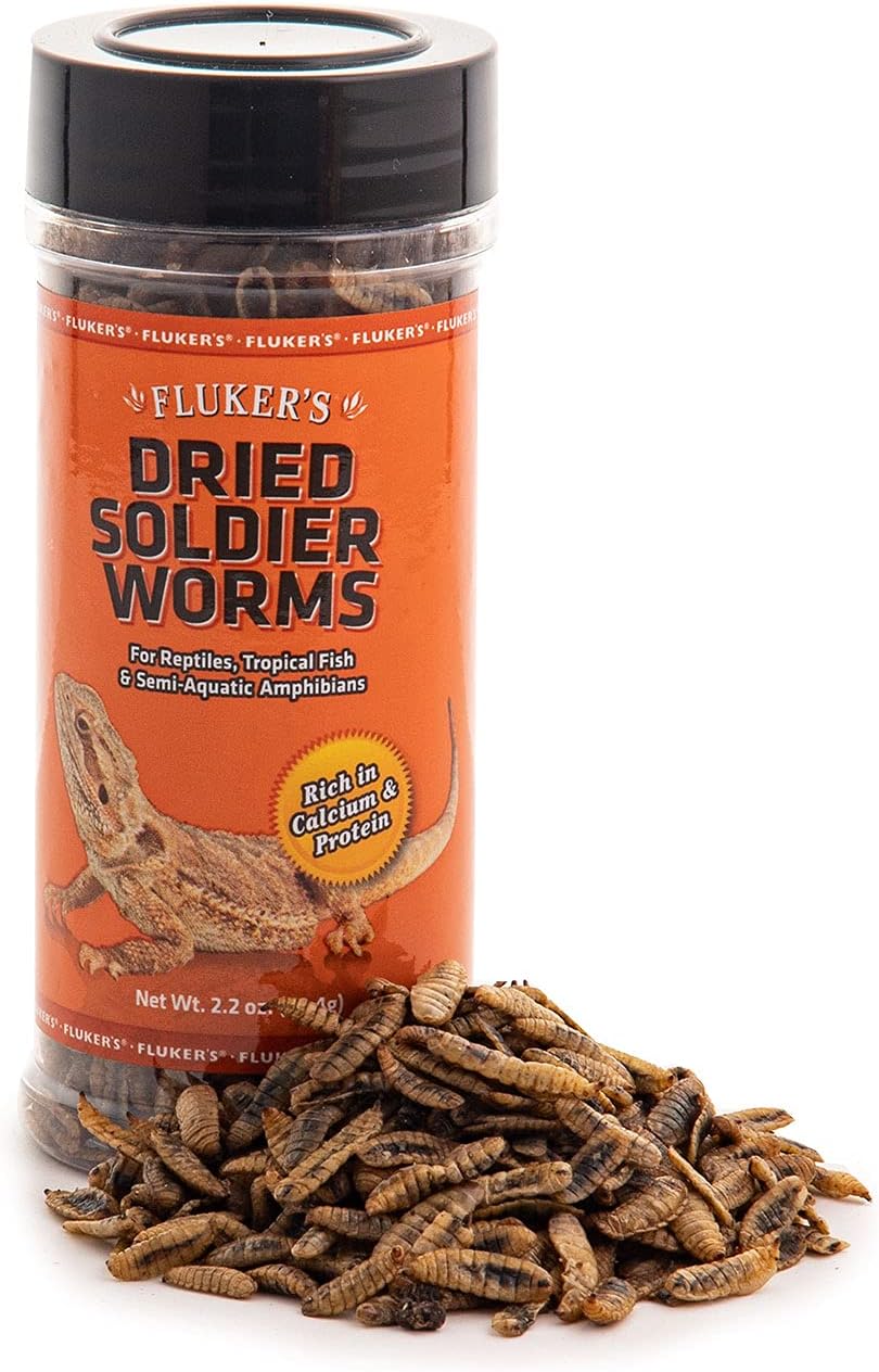 Freeze Dried Insects Dry Reptile Food Soldierworms - 2.2oz Fluker's Freeze Dried Insects